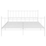 vidaXL Cadre de lit sans matelas blanc métal 140x200 cm
