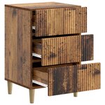 vidaXL Cabinet de chevet avec tiroir Bois ancien 43 x 41 x 66 5 cm