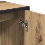 vidaXL Ensemble de mobilier de salle de bain avec porte 2 Pièces Marron