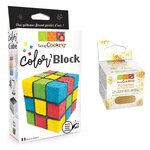 Kit gâteau Cube de couleurs + paillettes dorées