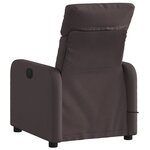 vidaXL Fauteuil de massage inclinable Marron foncé Tissu