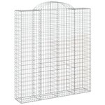 vidaXL Panier de gabions arqué 200x50x220/240 cm Fer galvanisé