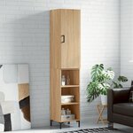 vidaXL Buffet haut Chêne sonoma 34 5x34x180 cm Bois d'ingénierie