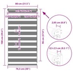 vidaXL Store zèbre gris foncé largeur du tissu 75 9 cm polyester