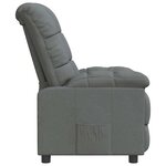 vidaXL Fauteuil inclinable Gris foncé Tissu