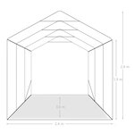 vidaXL Tente de garage PVC 2 4x3 6 m Vert