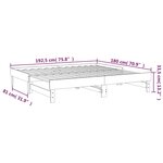 vidaXL Lit coulissant 2x(90x190) cm Bois de pin massif