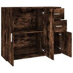 vidaXL Buffet Chêne fumé 91x29 5x75 cm Bois d'ingénierie