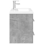 vidaXL Ensemble de meubles de salle de bain 2 Pièces gris béton