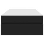 vidaXL Lit avec rangement et matelas avec matelas 2 Pièces Noir Cuir