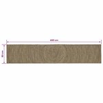 vidaXL Tapis de surface Naturel et noir 80 x 400 cm Jute