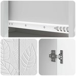 vidaXL Buffet Blanc brillant 89 x 34 5 x 60 cm Bois d'ingénierie