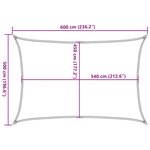vidaXL Voile d'ombrage 160 g/m² Blanc 5x6 m PEHD