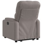 vidaXL Fauteuil inclinable électrique taupe tissu