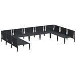 vidaXL Ensemble de canapé de jardin 9 Pièces Anthracite Acier