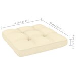 vidaXL Salon de jardin 2 Pièces avec coussins Marron miel Bois de pin