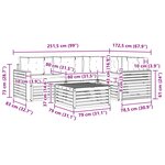 vidaXL Ensemble de canapés d'extérieur 5 Pièces Gris Naturel et Clair