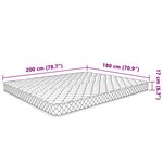 vidaXL Matelas en mousse à mémoire de forme 200 x 160 x 17 cm doux