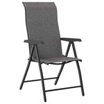 vidaXL Ensemble de salle à manger pour jardin 7 Pièces Gris Poly rotin