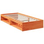 vidaXL Lit de jour avec matelas cire marron 80x200 cm bois pin massif