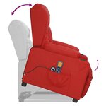 vidaXL Fauteuil de massage Rouge bordeaux Similicuir