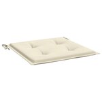 vidaXL Coussins de chaise de jardin lot de 2 crème 50x50x3 cm
