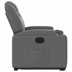 vidaXL Fauteuil inclinable électrique gris foncé tissu