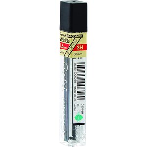 Etui de 12 mines hi-polymer super 0 5 mm 3h x 12 pentel