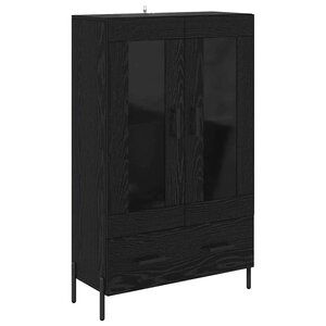 vidaXL Haut Armoire avec tiroir Corona Chêne noir 69 5 x 31 x 115 cm