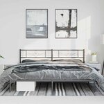 vidaXL Cadre de lit métal sans matelas avec tête de lit noir 183x213cm