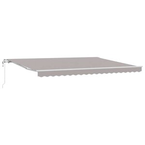 vidaXL Auvent Rétractable 450 × 350 cm Gris clair