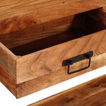 vidaXL Tables console avec tiroir 2 Pièces Marron Bois d'acacia massif