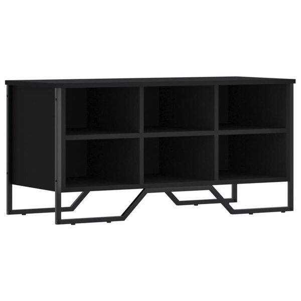 vidaXL Armoire à chaussures noir 90x38x45 5 cm bois d'ingénierie