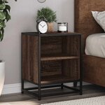 vidaXL Tables de chevet 2 Pièces chêne marron bois d'ingénierie et métal