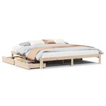 vidaXL Cadre de lit avec tiroirs sans matelas 180x200 cm