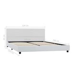 vidaXL Cadre de lit Blanc Similicuir 120 x 200 cm