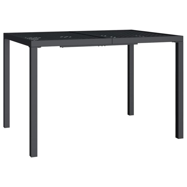 vidaXL Table de jardin anthracite 110x80x72 cm acier
