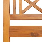 vidaXL Banc de jardin Marron 110 x 56 x 90 cm Bois d'Acacia Massif