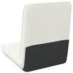 vidaXL Fauteuil de sol ajustable Blanc Simili cuir