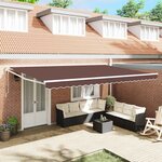 vidaXL Auvent rétractable automatique marron 500x300 cm