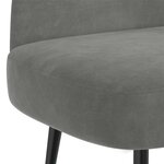 vidaXL Banc rembourré avec dossier Gris foncé 110 x 60 x 76 cm Velours