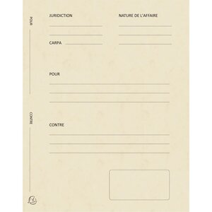 Paquet De 25 Dossiers De Plaidoirie Pour/contre Carte Lustrée 25x32cm - Couleurs Assorties - X 5 - Exacompta