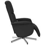 vidaXL Fauteuil inclinable de massage avec repose-pieds noir tissu
