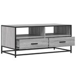 vidaXL Table basse sonoma gris 100x50x45 cm bois d'ingénierie et métal