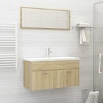 vidaXL Ensemble de meubles de salle de bain 2 Pièces chêne sonoma