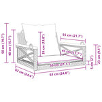vidaXL Balancelle avec coussins gris 63x62x40 cm résine tressée