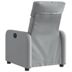 vidaXL Fauteuil inclinable électrique Gris clair Tissu