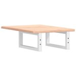 vidaXL Étagère de vasque murale acier et bois de chêne massif