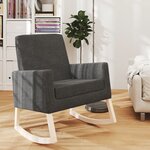 vidaXL Chaise à bascule Gris foncé Tissu