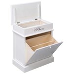 vidaXL Armoire à chaussures Blanc 50 x 28 x 58 cm Bois de Paulownia